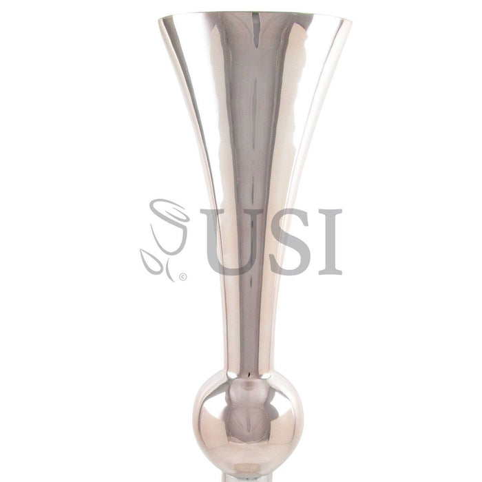 Metallic Ball Trumpet Vase, 36in, Rose Gold