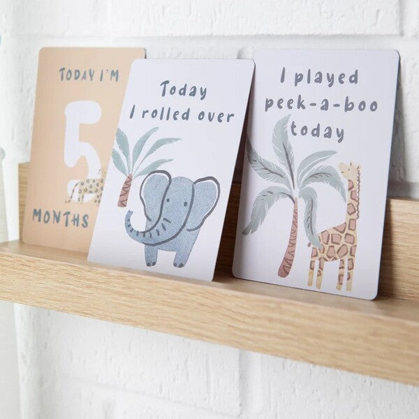baby milestone photo cards animals
