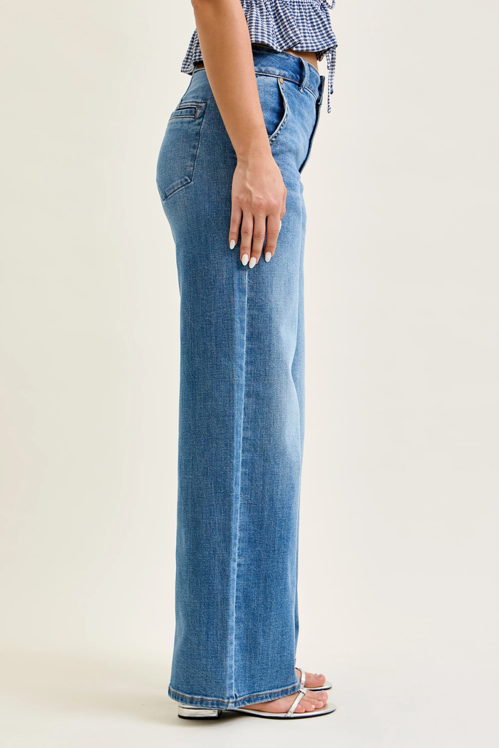 Molly High Rise Trouser Denim Short Inseam