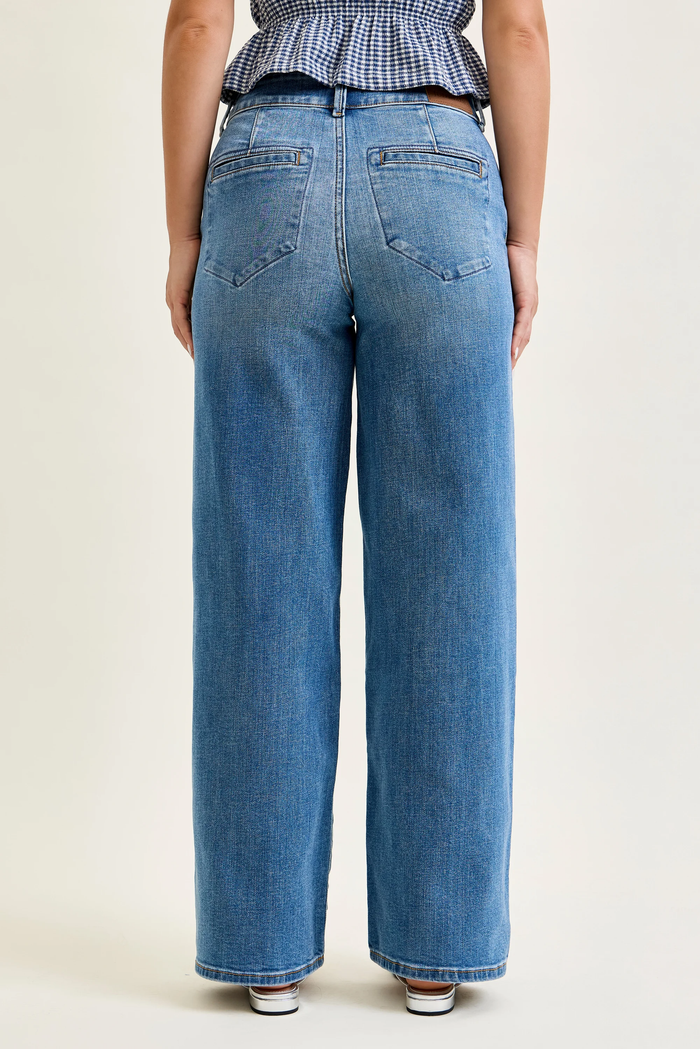 Molly High Rise Trouser Denim Short Inseam