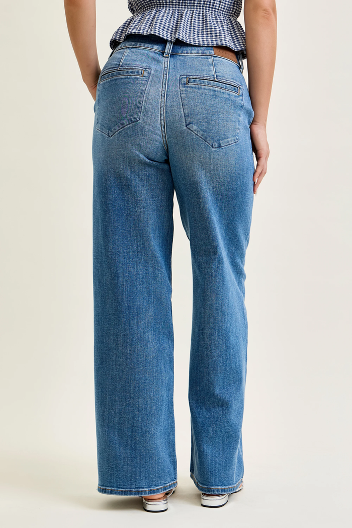 Molly High Rise Trouser Denim Short Inseam