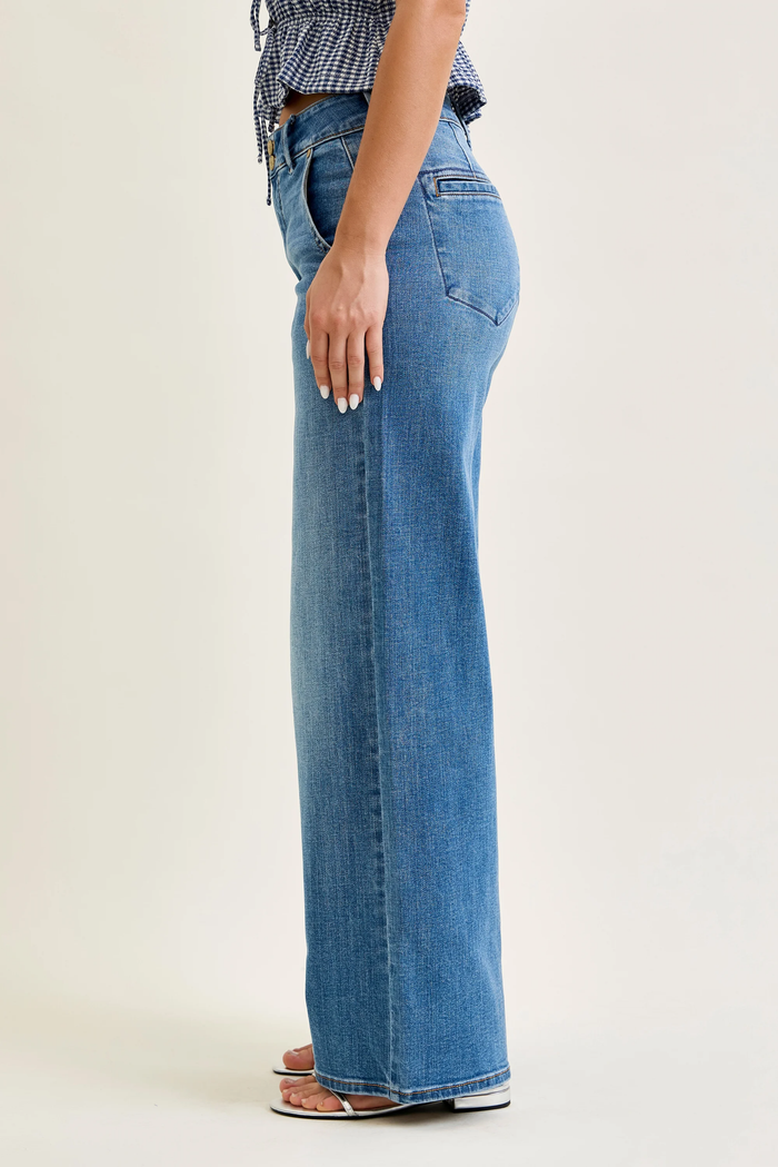 Molly High Rise Trouser Denim Short Inseam