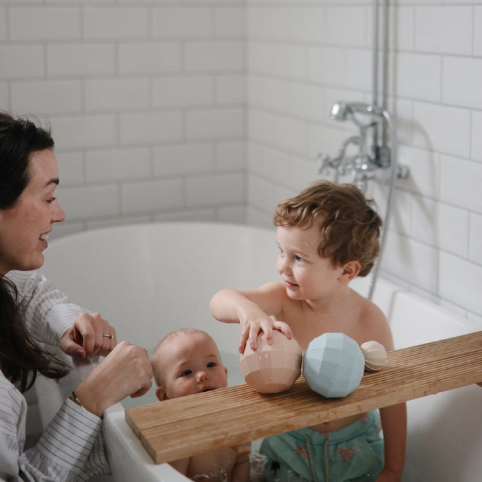 Mushie - Nesting Spheres Sensory Toy -Blush - Mabel & Fox