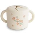 Mushie - Snack Cup - Pink Flowers - Mabel & Fox