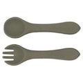 green silicone baby cutlery for baby feeding
