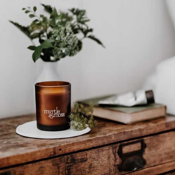 myrtle and moss candle