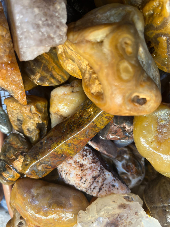 Garland Workshop & Lapidary Mystery Rock Box — crystals and minerals sample view
