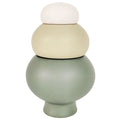green tones ornament feature nesting stackable pieces