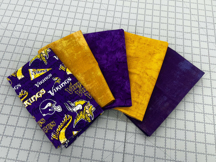 NFL MINNESOTA VIKINGS 1/2YD BUNDLE (5)
