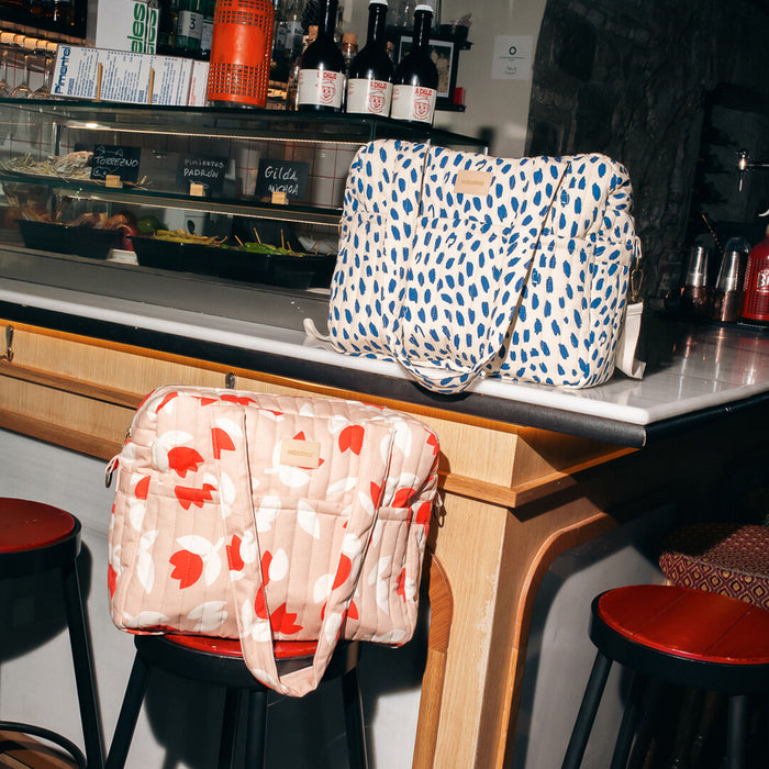 Nobodinoz- Hyde Park Waterproof Stroller Bag - Leonie Blue - Mabel & Fox