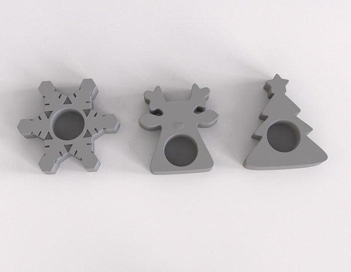 Noel candle holder silicone mold - madmolds -