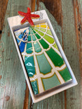 nora fleming melamine pinstripe guest towel holder