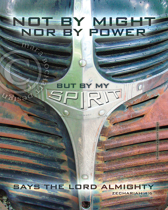 Not By Might - premium canvas