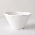 Organic Ceramic Individual Breakfast Bowl, creamy white, subtle organic edges, 6.5" diameter.