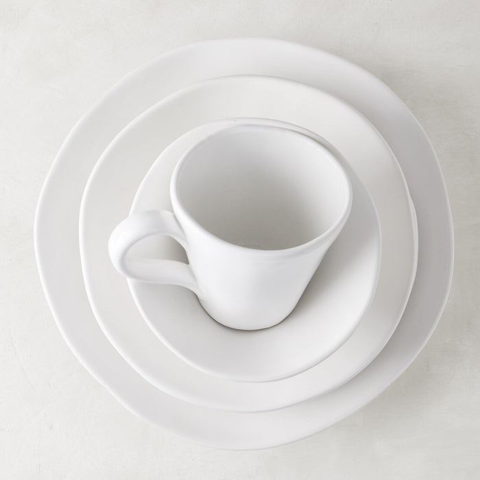Organic Ceramic Collection creamy white breakfast bowl, 6.5" diameter, with subtle organic edges.