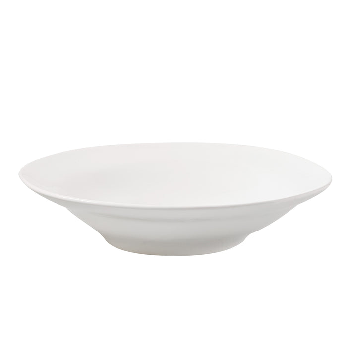 Organic Ceramic Serve Bowl, creamy white, 16" diameter, with subtle organic edges.