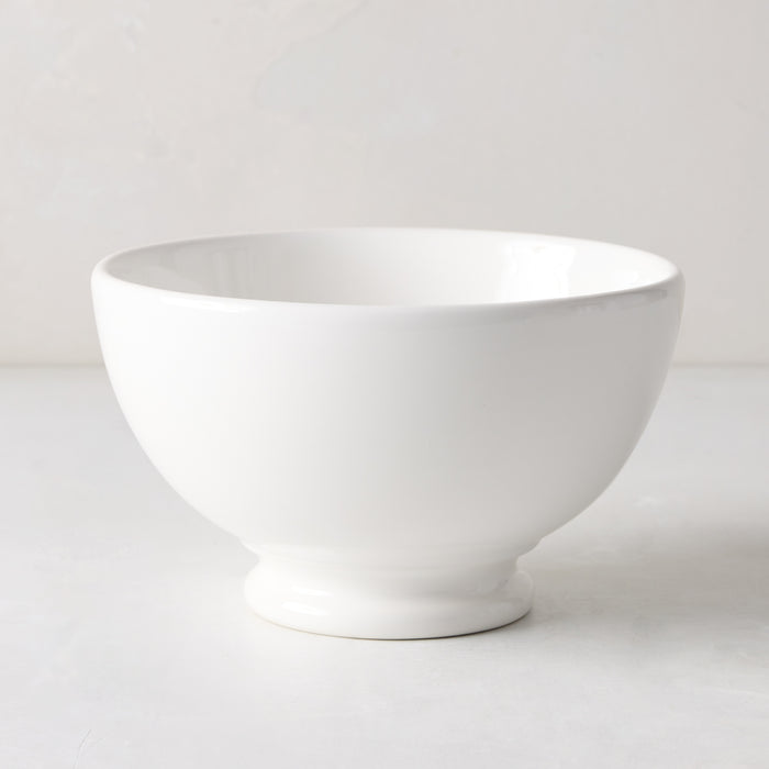 HG Original creamy white ceramic footed bowl, 6.5" diameter, rounded shape.