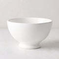 HG Original creamy white ceramic footed bowl, 6.5" diameter, rounded shape.