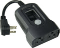 Heavy-duty weatherproof electrical timer with dual outlets and photocell sensor, ideal for outdoor holiday lights