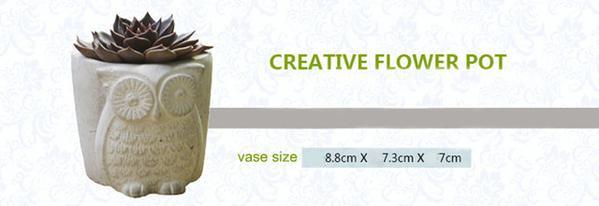 Owl Concrete Planter silicone mold - madmolds - silicone mold