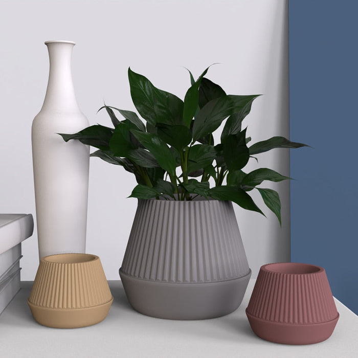 "P51" Flower pot silicone mold