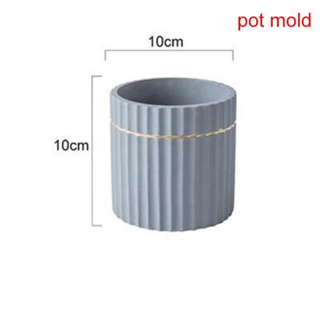"Patrio" flowerpot silicone mold - madmolds -