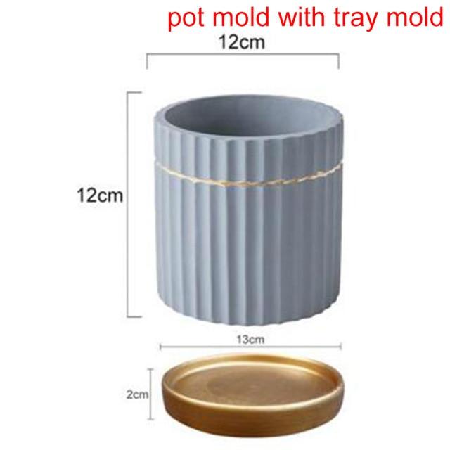 "Patrio" flowerpot silicone mold - madmolds -