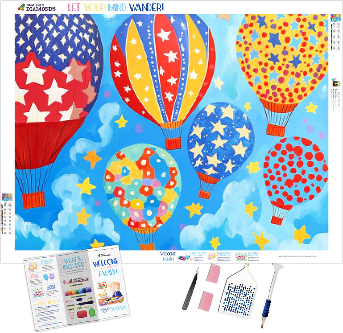 Patriotic Patterns America Hot Air Balloons