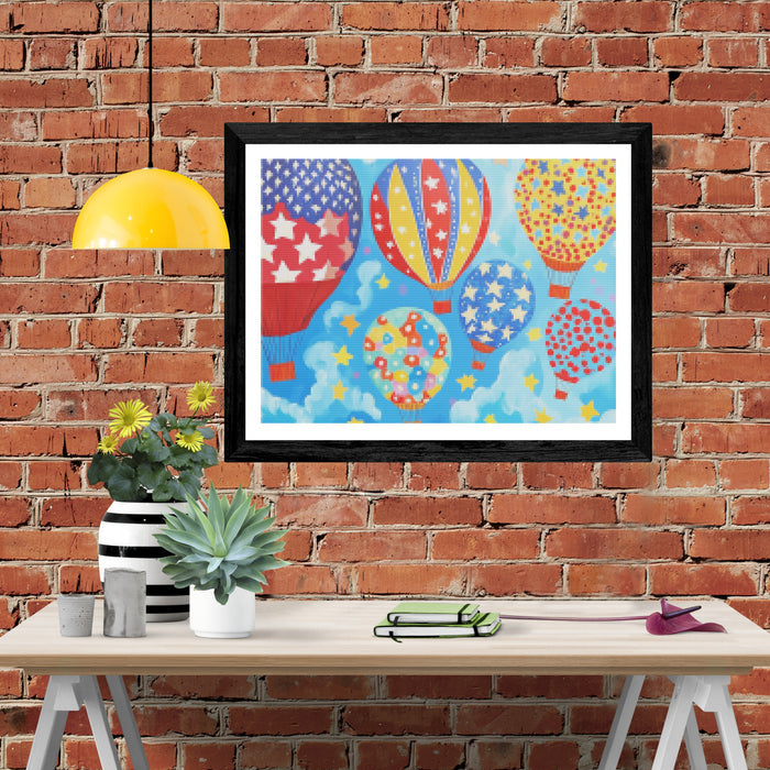 Patriotic Patterns America Hot Air Balloons