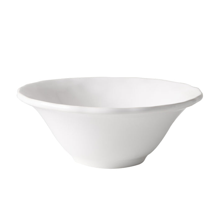 Pebble White ceramic soup bowl, 7" diameter, with a conic shape and subtle textured rim.
