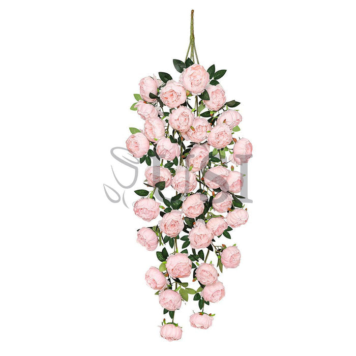 Peony Hanging Flower Cluster Bush x34, 48in, Blush Pink