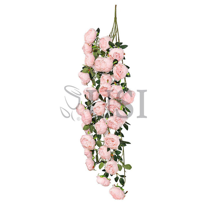 Peony Hanging Flower Cluster Bush x34, 48in, Blush Pink