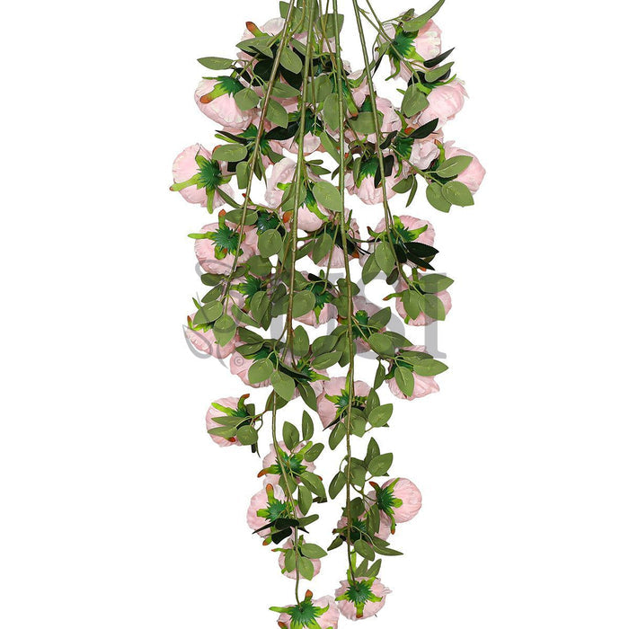 Peony Hanging Flower Cluster Bush x34, 48in, Blush Pink