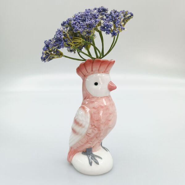 Ceramic parrot vase