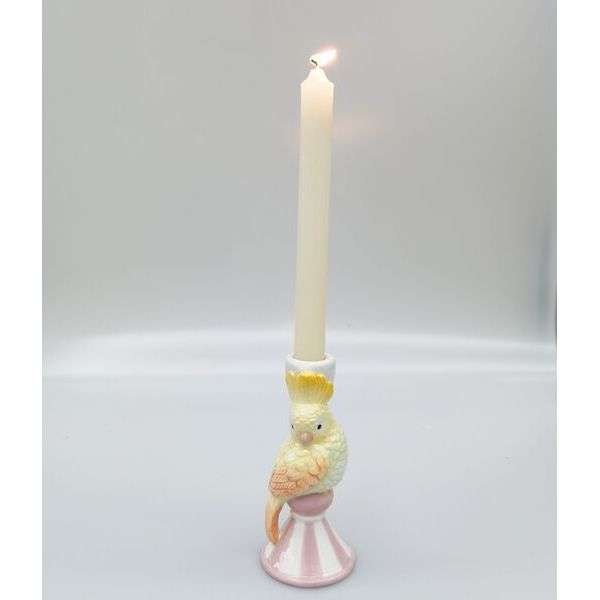 Ceramic bird-shaped candle holder