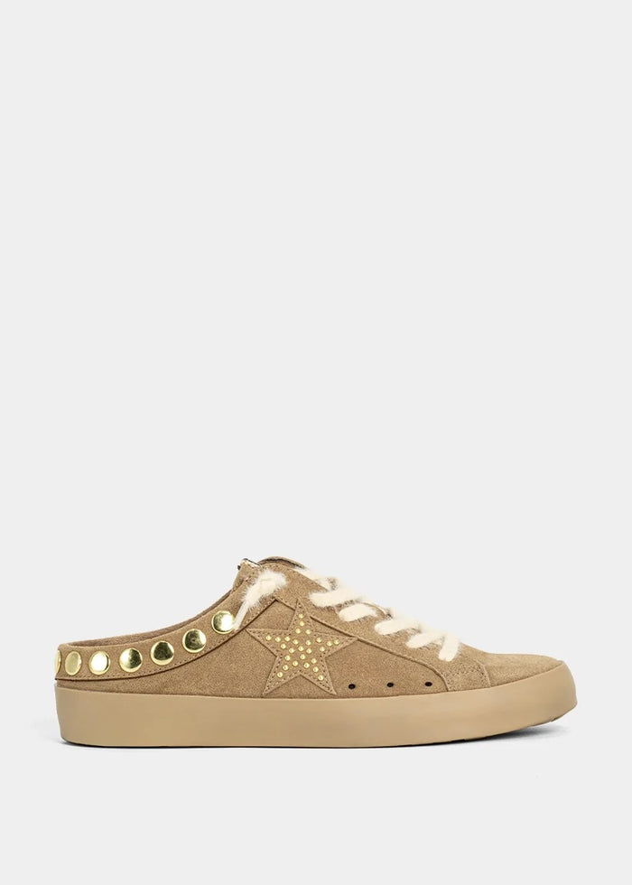 Pia Camel Suede Slip On Sneaker