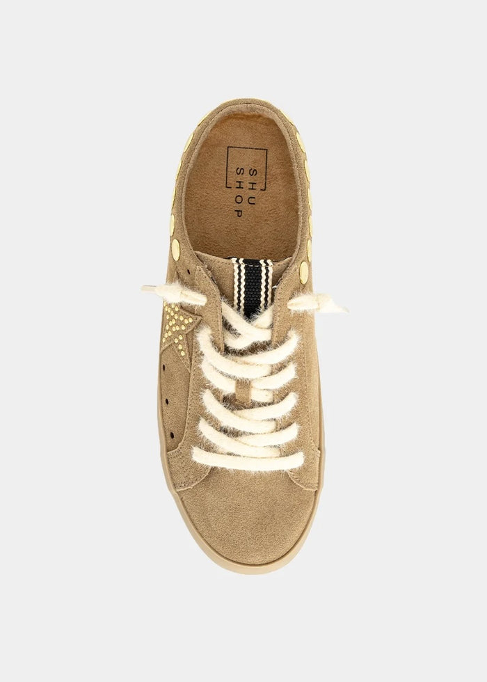 Pia Camel Suede Slip On Sneaker