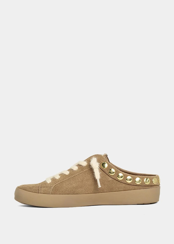 Pia Camel Suede Slip On Sneaker