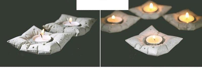 Pillow candlestick silicone mold - madmolds -