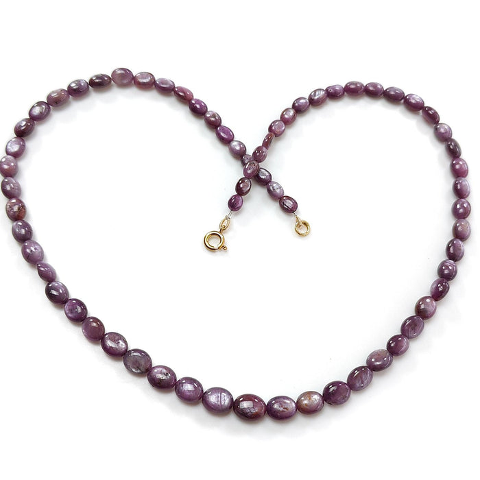 Pink Sapphire Beads Necklace