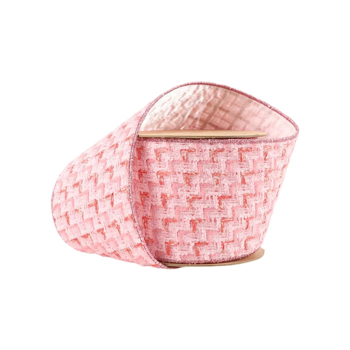 Pink Tweed Ribbon, 4" X 10YD