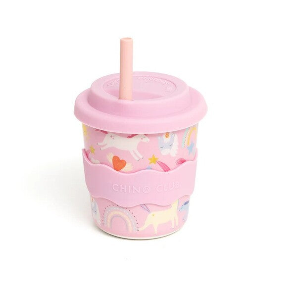 chino club 8oz kids reusable cup with straw