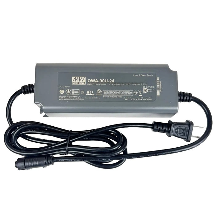 Certified Lights PixelFit 24V power supply transformer with C9 socket wire compatibility and linear motion effects.