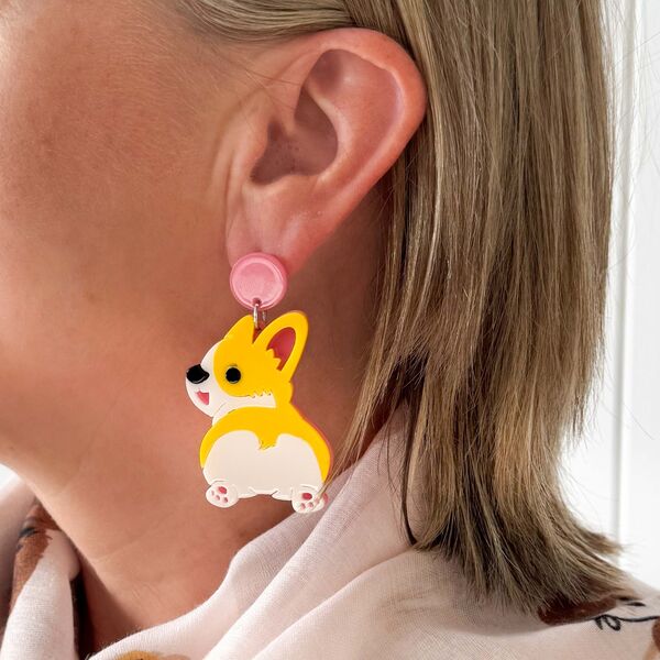 dog-shaped earrings