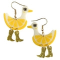 lemon duck unique earrings