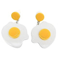 Fried egg-shaped earrings