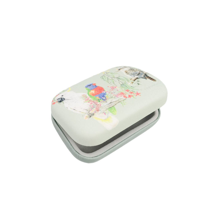 Popcorn Blue Australian Birds Mini Travel Case 9cm