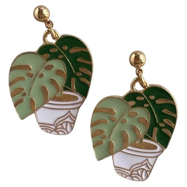 pot plant earrings