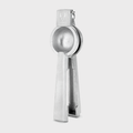 Professional silver aluminum citrus juicer, 9''H x 3''W, with polished finish.