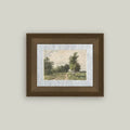 Provence Landscape Framed Antique Art